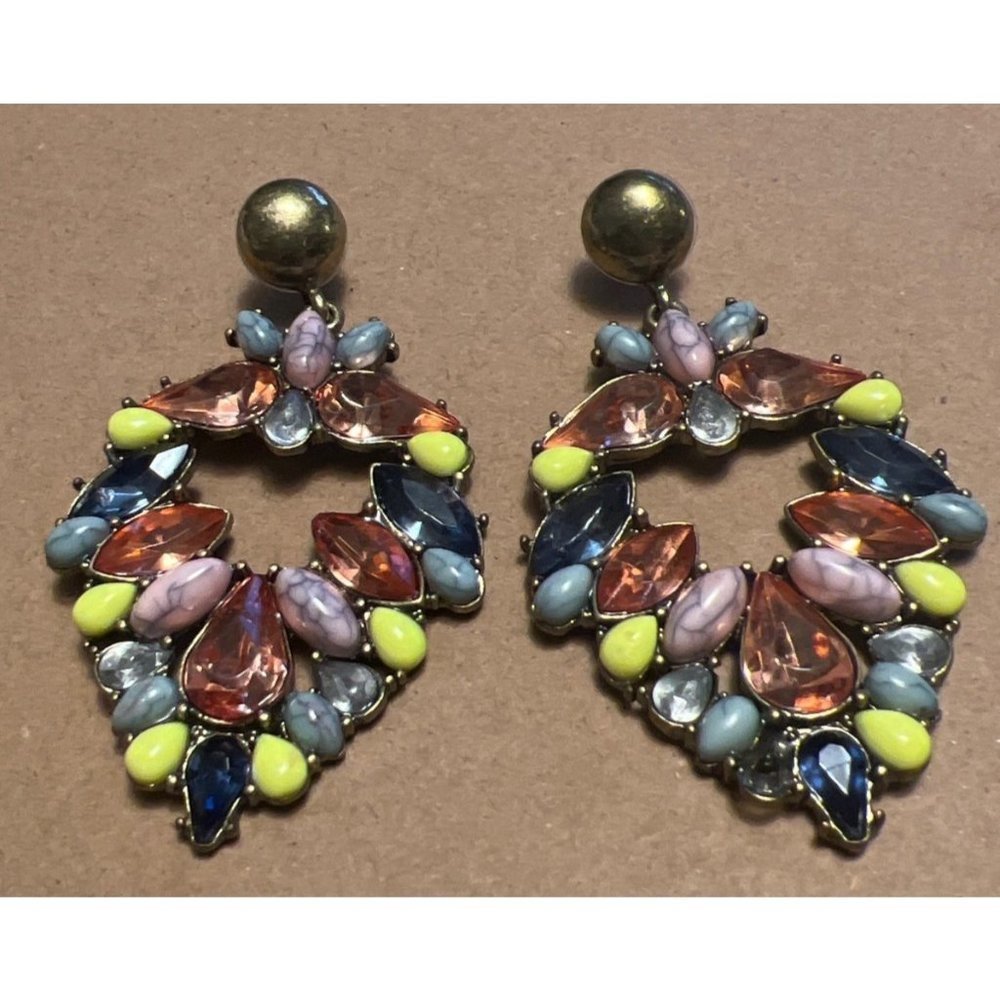 Sugar Fix Resin and Crystal Bead Earrings -- NWTS